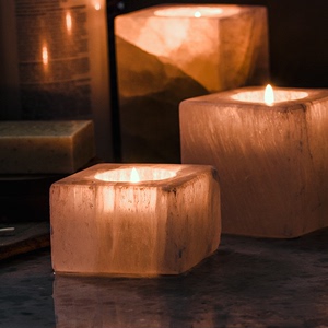 元渡方糖矿石欧式香薰小烛台北欧创意复古餐桌摆件装饰家用蜡烛灯
