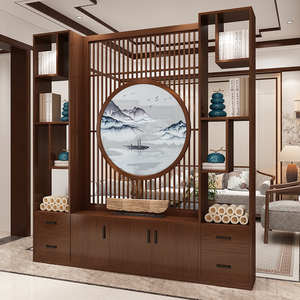 隔屏风隔断墙客厅电视柜双面