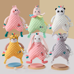 新款布娃娃安抚巾婴儿动物公仔玩偶宝宝睡眠毛绒玩具手偶娃娃礼物