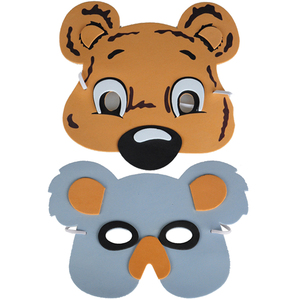儿童节小熊面具考拉头套卡通动物树熊棕熊树懒头饰幼儿园表演道具