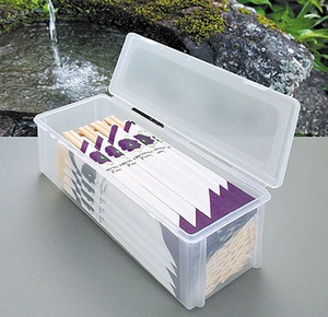 日本进口SANADA厨房塑料 翻盖筷盒 筷子收纳盒 餐具保鲜盒 面条盒