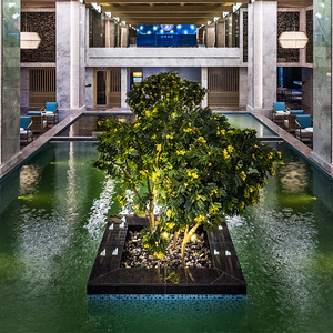 仿真植物黄槐树假绿植大型植物盆栽室内仿真绿装饰树假树仿真树