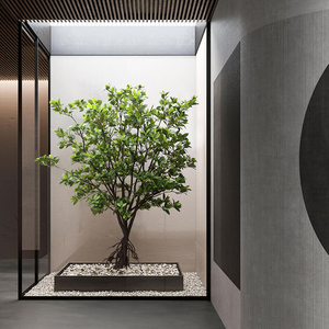 仿真绿植大型落地假树酒店室内橱窗造景植物红树林假花盆栽装饰