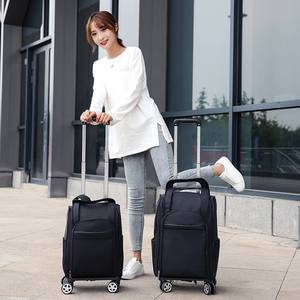 新品可拉可提可背拉杆包飞机轮可拆可折叠短途旅行袋超轻行李袋潮