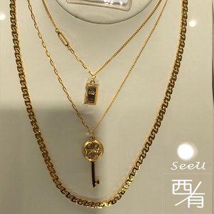 每克减65元周大福z字项链8字链专柜正品代购男士黄金项链黄金纯金