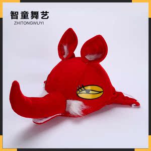 圣诞节包邮红黄小狐狸帽子幼儿演出服装卡通头饰儿童表演服头盔