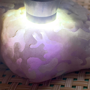 木那开窗紫罗兰春色料小精品手把件翡翠原石毛料玉石缅甸天然a货