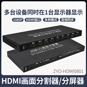 高清HDMI进出数字无缝拼接屏2/4K网络矩阵分配器画面分割器处理器