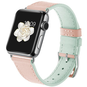 apple watch7苹果手表带真皮iwatch6/5/4表带潮女iphone SE表带S9适用iwatch5/1/2/3/4代38/42mm透气40/44MM