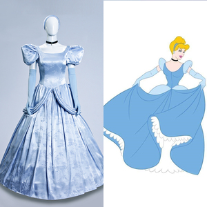 disney迪斯尼新版特价灰姑娘公主裙斯嘉丽cosplay服装衣服现货