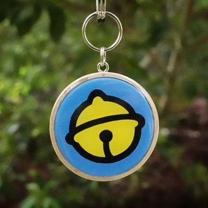 圆形卡通可爱哆啦a梦机器猫手工手绘木质情侣钥匙扣背包挂件礼物