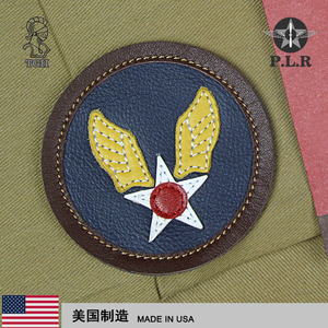 美国进口徽章二战陆军航空队usaaf皮章真皮牛皮臂章复古军迷肩章