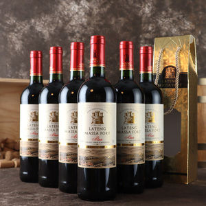 原瓶法国进口红酒整箱6支装 拉图玛萨堡艾伦干红葡萄酒双支送礼