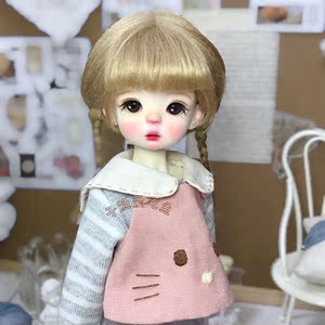 【假发】子渔爱吃鱼6分4分bjd娃用手改毛麻花辫落水绒布材质现货