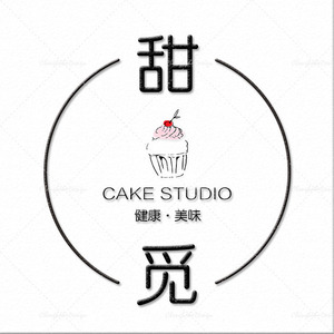蛋糕甜品店logo店标设计微信头像制作防盗水印私房烘焙插牌二维码