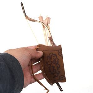 传统弓微型弓箭皮具竹子纯手工制作射箭周边礼品汽车挂件仿古挂件