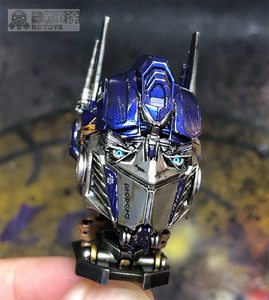 b哥重涂威将04黑苹果擎天柱头雕重涂打印件替换配件果柱电影头雕