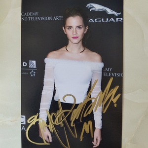 艾玛沃特森亲笔照片高清写真 实拍包邮6寸明星礼物周边签名好莱坞