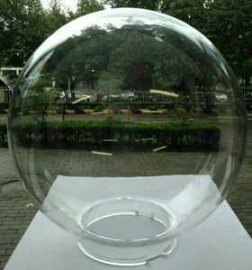 户外防水灯罩圆球庭院灯卡口透明塑料柱头亚克力路灯罩月球灯定制
