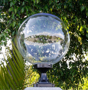 户外防水透明圆球形灯罩亚克力不碎球围墙灯门柱景观塑料路柱头灯