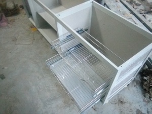 瓷砖整体橱柜定制铝合金框架晶钢门门板厨柜配件石英石台面定做