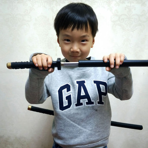 小忍者武士刀剑表演道具cosplay5岁男生儿童玩具男孩子塑料拨刀剑