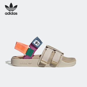 Adidas/阿迪达斯正品三叶草男女舒适休闲运动沙滩凉鞋 H03418