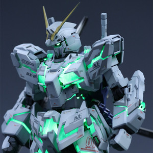 mgex 1/100 独角兽 高达 卡版发光觉醒绿 拼装  高达 模型