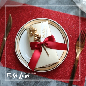 红色喜糖盒 欧式结婚金色喜糖盒子纸盒婚礼用品爱情果实哲糖热销