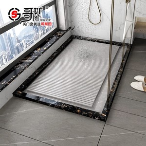 淋浴房挡水条大理石材防滑板酒店浴室卫生间厨房干湿分离防水石基