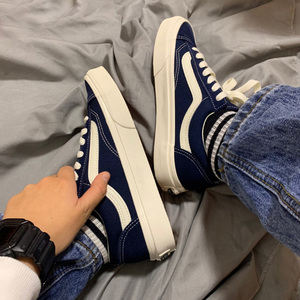 fanvans澳万斯style36蓝白板鞋权志龙同款藏蓝色低帮男女帆布鞋