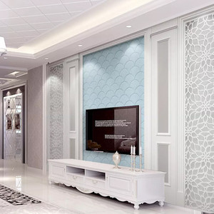 本木 素雅现代简约壁画影视墙布壁纸欧式线条墙纸电视背景墙壁布