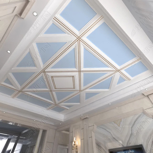 欧式线条吊顶壁画客厅卧室现代几何天花天棚墙布壁布天顶背景墙纸