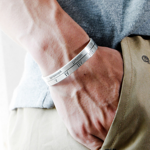 男生手环纯银