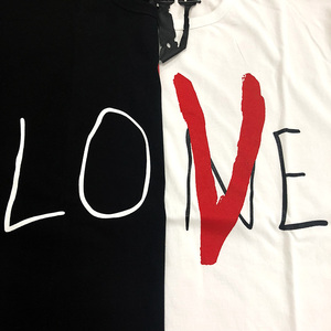 过验vlone情人节限定18ss草体涂鸦love男女情侣短袖宽松t恤ins潮