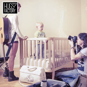意大利HUGS原装进口多功能婴儿床北欧摇篮儿童床宝宝床全实木家具