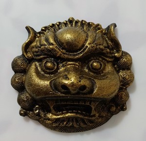 影视盔甲配件 兽头腰牌 玻璃钢材质(坚固耐用) 尺寸直径15cm