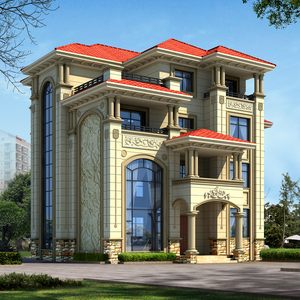 4201大气农村自建房四层别墅设计图纸全套欧式豪华2020新款180平