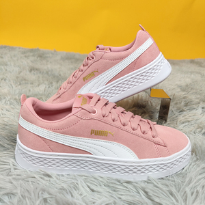 puma smash蕾哈娜彪马女鞋粉色松糕鞋厚底增高运动休闲板鞋366488