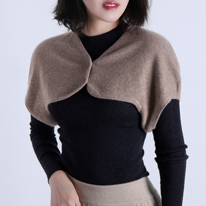 实用小物 纯山羊绒护肩小披肩针织背心月子保暖空调披肩男女通用