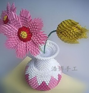 三角插折纸摆件