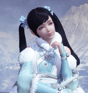 cosplay假毛 cos 天涯明月刀 天刀 圣绣·雪影 少女 定做假发
