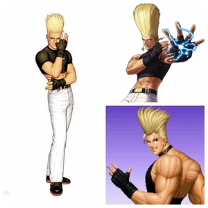 cosplay假发 cos假毛 拳皇 二阶堂红丸 冲天头 定做假毛