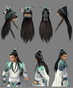 cosplay假发 cos 剑网三 长歌 入门套 成男 琴爹 琴哥定做假毛