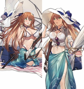 cosplay假毛 cos 少女前线 春田 泳装 睡醒的人鱼 定做假发