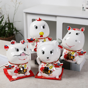 十二生肖牛兔马羊儿童小孩储蓄罐卡通存钱罐可存可取礼物正品摆件