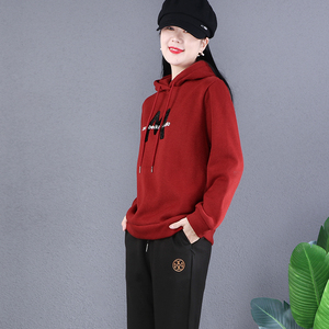 自然小铺 限时福利特惠加绒加厚连帽卫衣宽松长袖休闲女式上衣