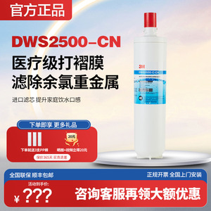 3M净水器滤芯DWS2500-CN主精滤芯替换后置家用直饮机过滤耗材配件
