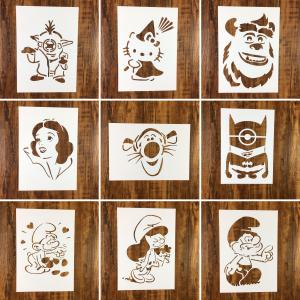 卡通系列 儿童diy涂鸦画画模板 手绘t恤蓝染墙绘涂色镂空模板喷漆