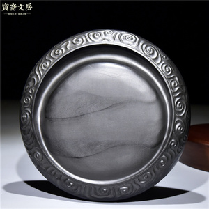 中国歙砚《楼月裁云》歙砚眉子坑 眉纹 老坑砚台正宗龙尾砚收藏